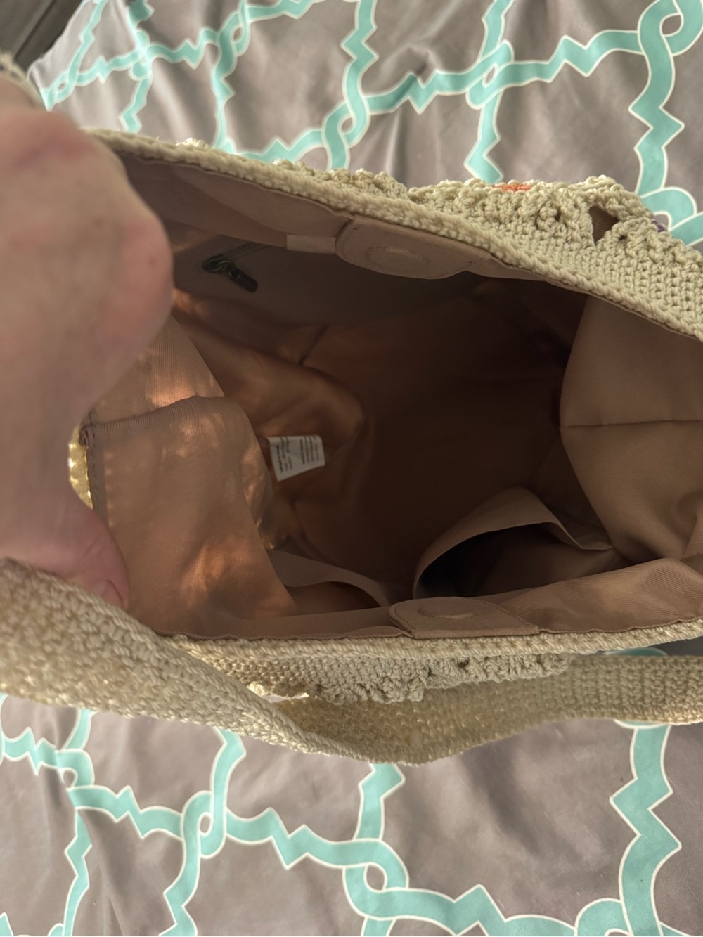 EEUC❤️THE SAK❤️120 Hobo Crochet - Natural Multi Flower Bag - Picture 8 of 11